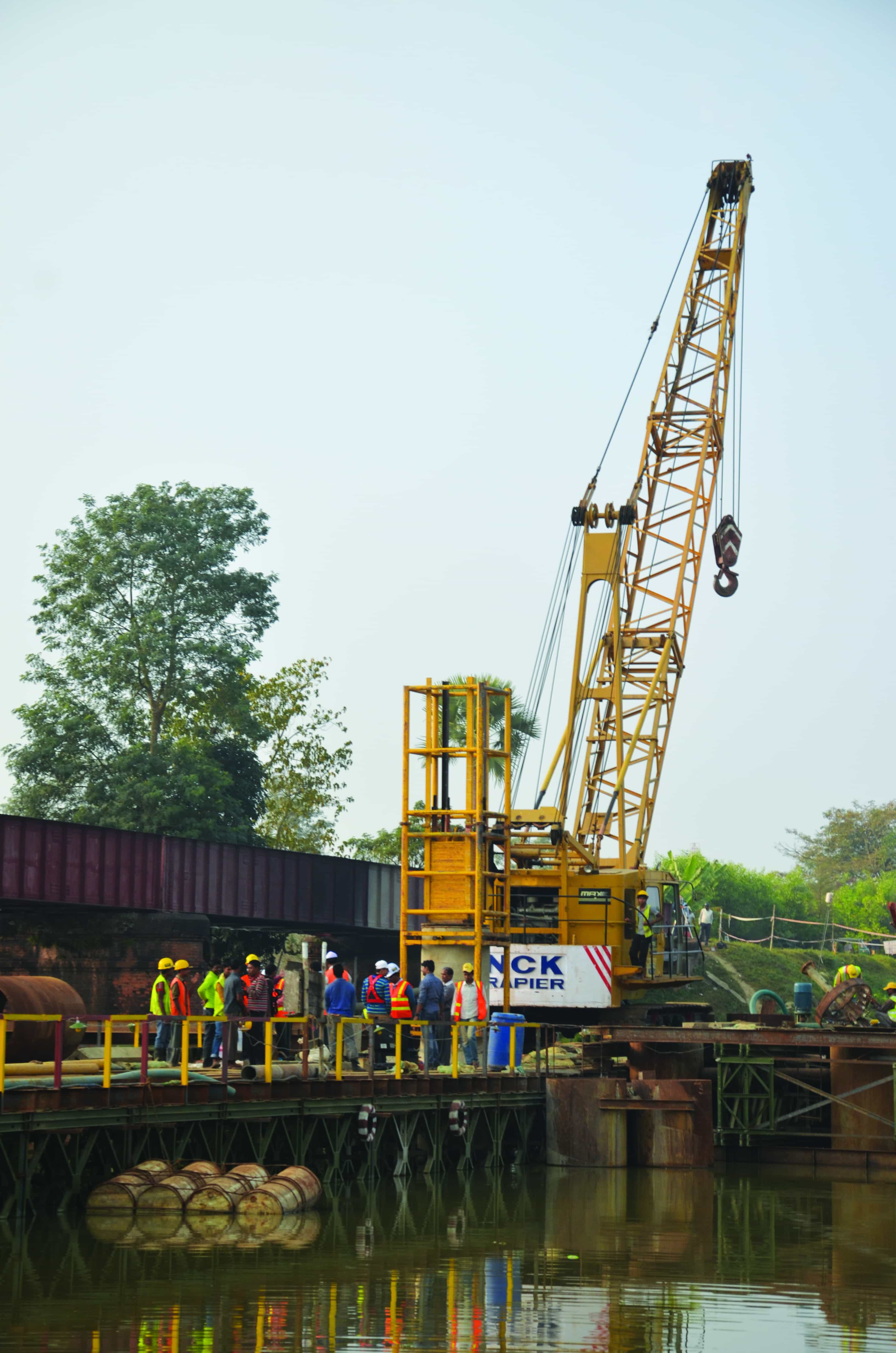 Dhaka-Chittagong Railway Development Project (DCRDP) Track doubling between Laksham and Chinki Astana, high strain dynamic
                              testing of pile.